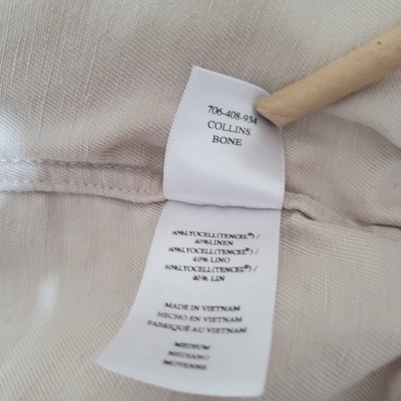 RAILS COLLINS Linen Blend Utility Jacket Off White Bone Medium - Picture 10 of 11